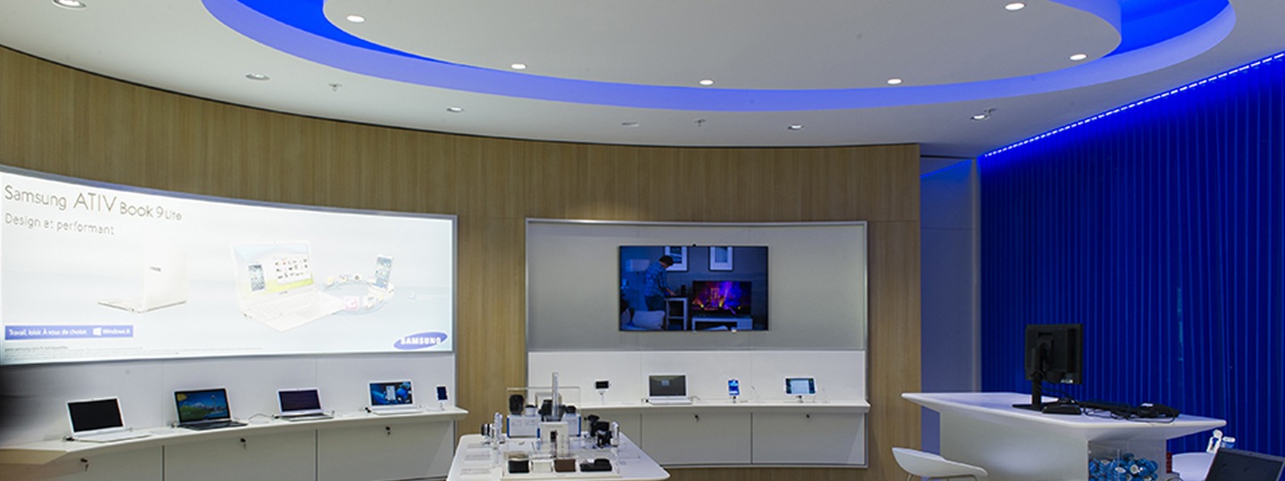 Intérieur du Samsung Experience Store à Vélizy. Intérieur du Samsung Experience Store à Vélizy.