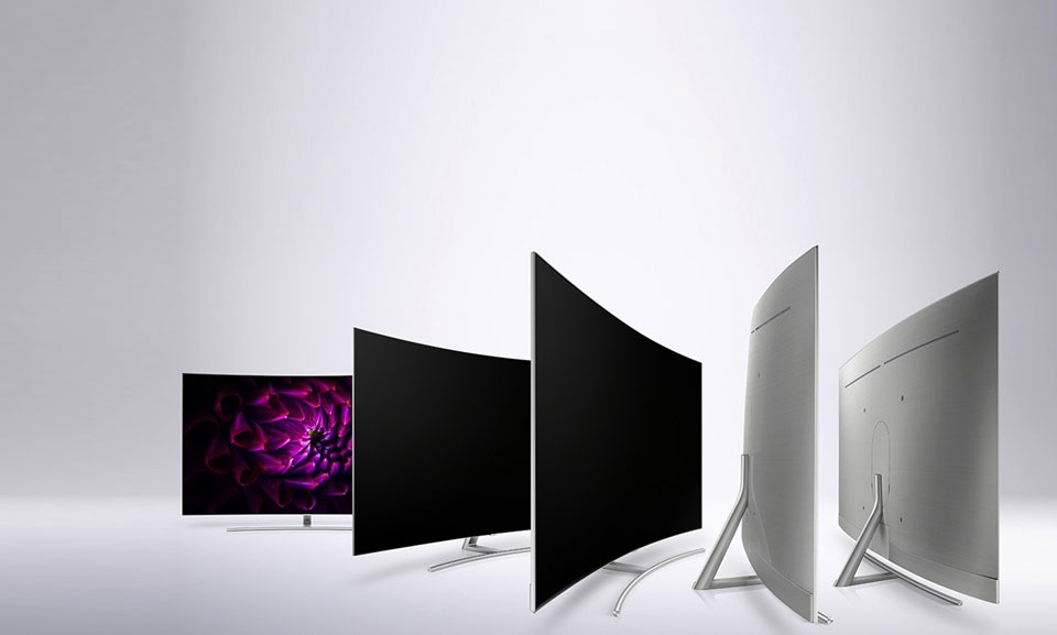 Vue à 360 degrés d'un téléviseur QLED