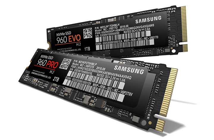 740-0 Samsung passe à la vitesse supérieure grâce aux disques SSD NVMe hautes performances 960 PRO et 960 EVO