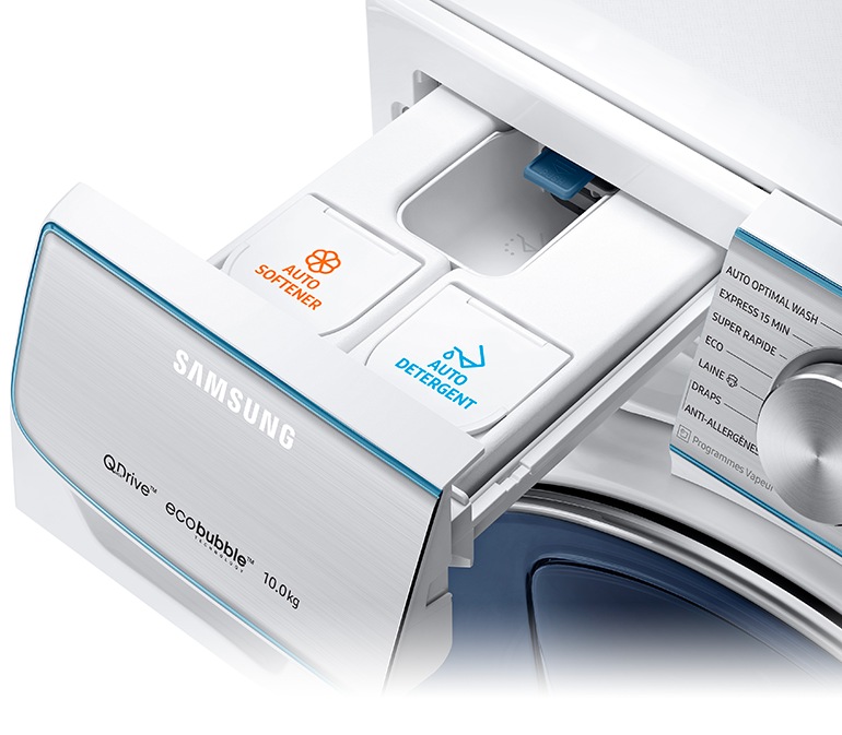 Lave-linge Quick Drive et son bac lessive