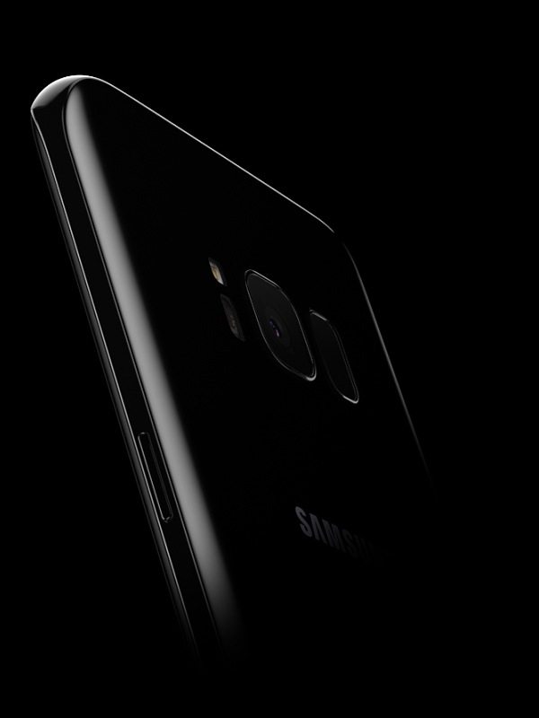 Moitié haute d'un Galaxy S8 de dos