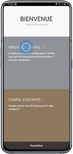 Appuyez sur NOUVELLE CONFIGURATION