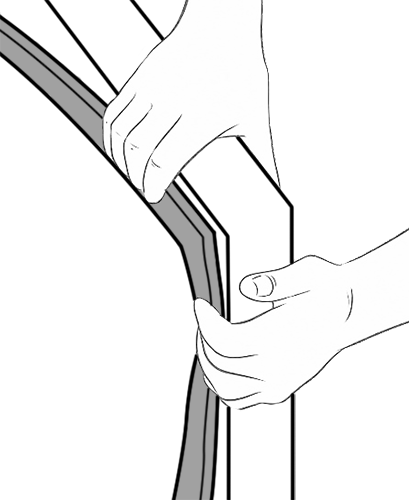 Fixation des joints en caoutchouc