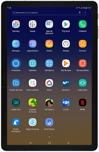 Écran des applications Tab S4