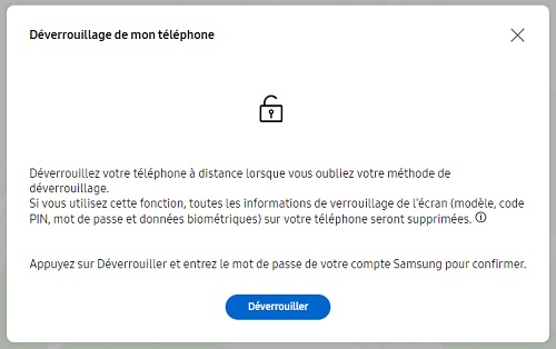 Déverrouiller votre appareil