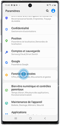 Personnaliser les touches de votre Note10