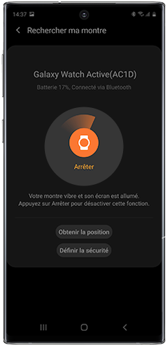 Localiser votre montre connectée avec l’application Wearable sur votre Note10