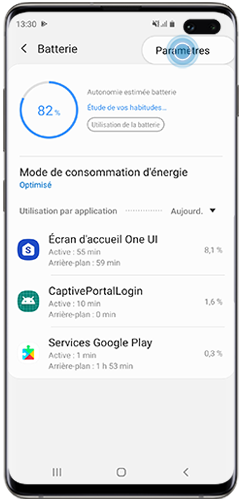 Options supplémentaires et Paramètres