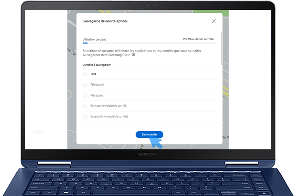 Sélectionner les applications et les données que vous voulez