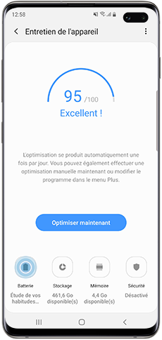 Optimisation de la batterie sur Android 9.0
