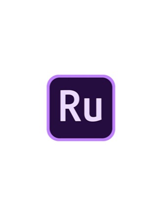 Το μοβ εικονίδιο του λογότυπου Adobe Premiere Rush