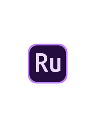 Μοβ εικονίδιο του λογότυπου Adobe Premiere Rush