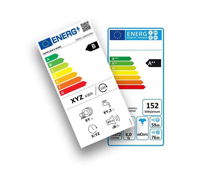 New energy labels for 2021 that include the new grading system with only A to G rankings featured. New energy labels for 2021 that include the new grading system with only A to G rankings featured.