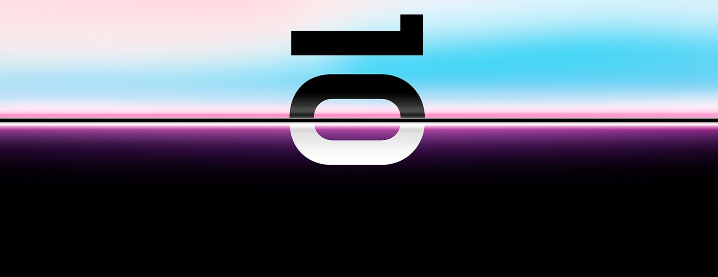 Teaser image for Galaxy UNPACKED invitation with the number 10 shown sideways.