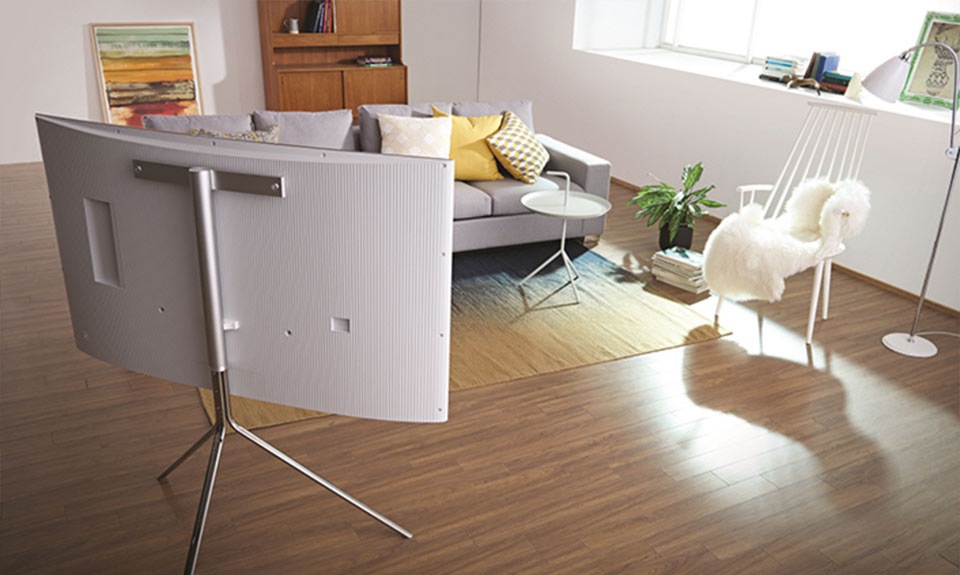 SUHD TV tripod stand back