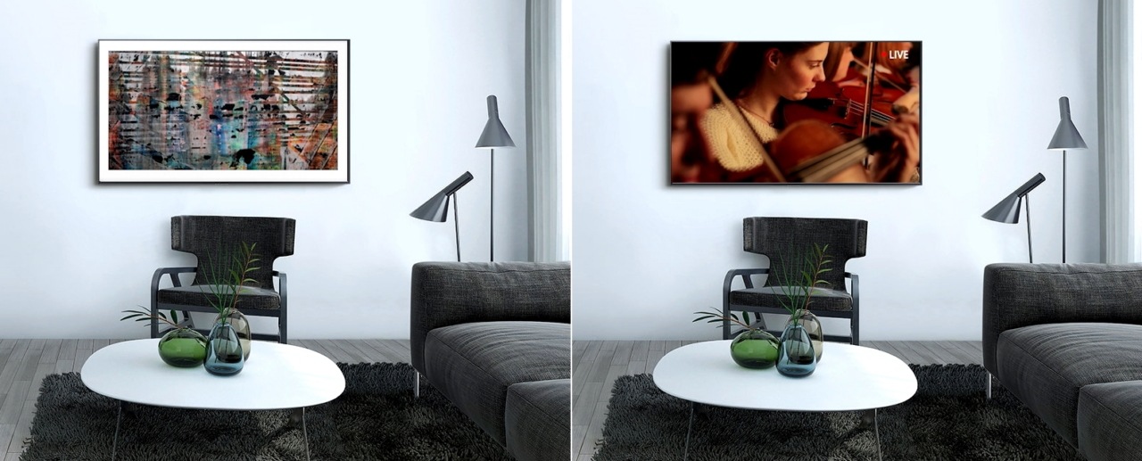 Samsung’s The Frame hung on a wall