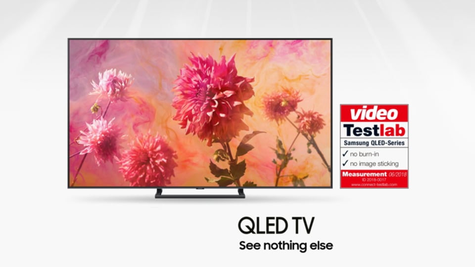 Certified by Testlab: No Burn-in with Samsung QLED TV