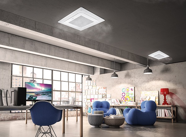 wind free wall mount air conditioner in office
