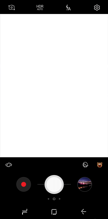 Galaxy S8 camera interface