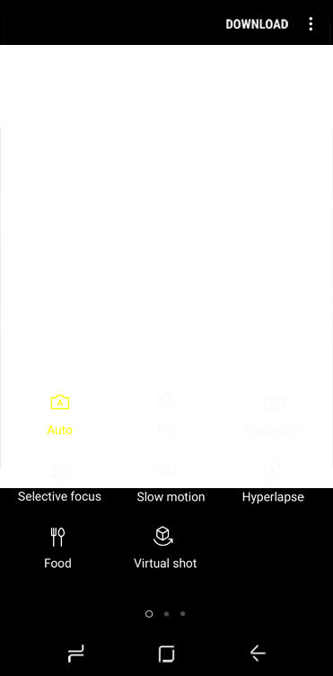 Photo showing various shooting modes