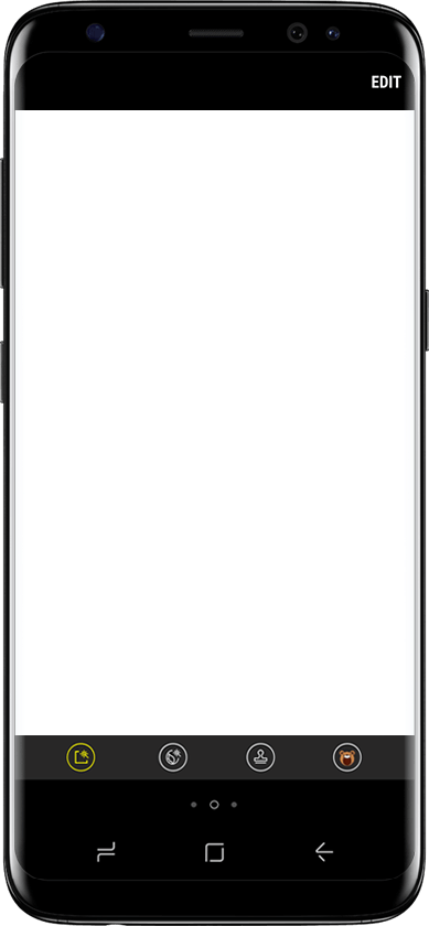 Image of Galaxy S8 with empty screen