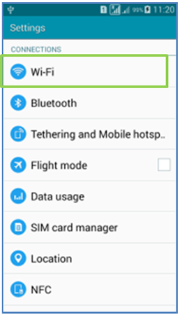 Πατήστε Wi-Fi