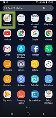 Ανοίξτε τον φάκελο Samsung