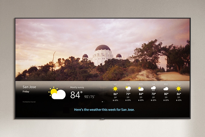 The image is showing the weather information of San jose. There are humidity and temperature for a week..