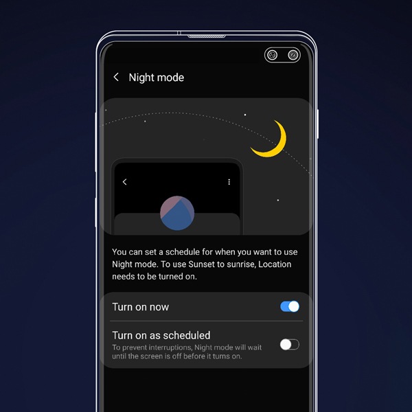 Uključite noćni način rada na sljedećoj generaciji Galaxy S10 uređaja.