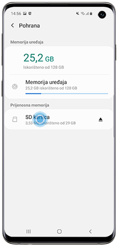 Dodirnite SD kartica i zatim Formatiraj