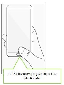 Zaslon je sada zaključan uz pomoć Zaključavanja otiscima prstiju. Da biste otključali zaključani zaslon, postavite svoj prijavljeni prst na tipku Početno