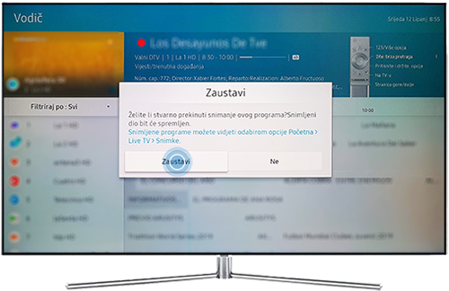 Ponovno odaberite Zaustavi snimanje