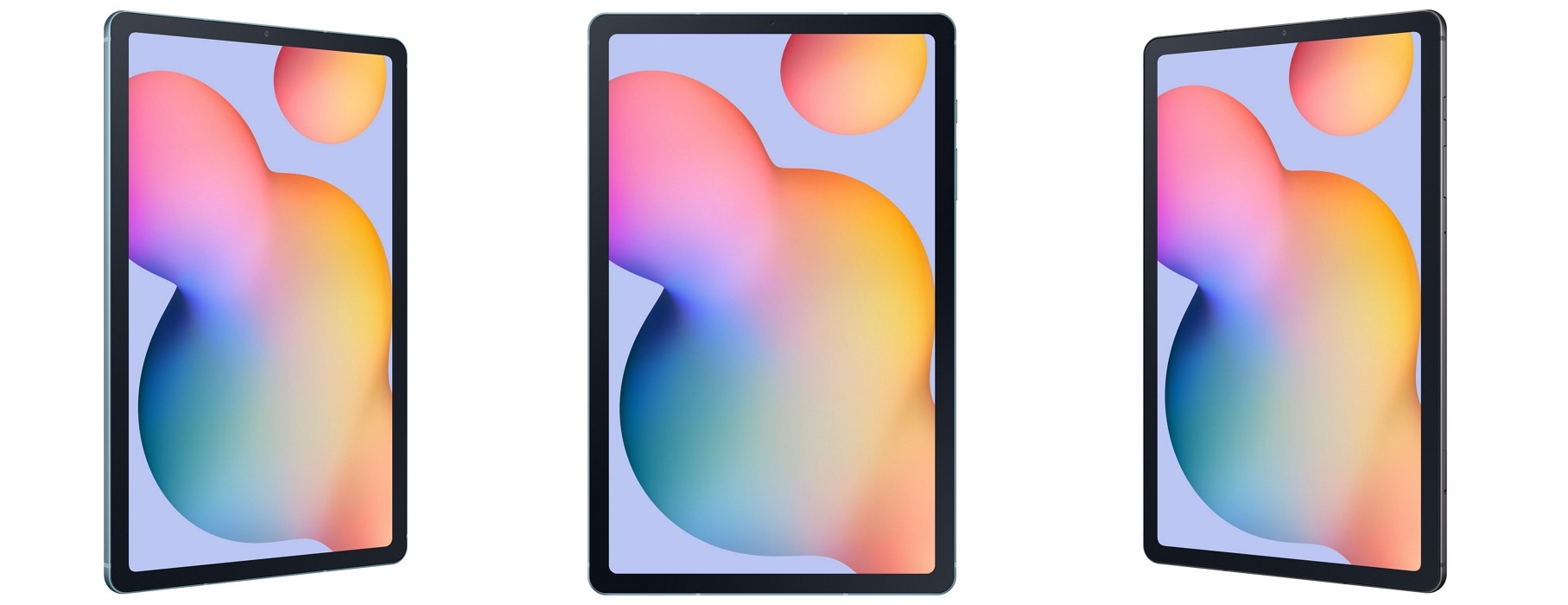 Samsung Galaxy Tab S6 Lite táblagép tablet elölnézetből és oldalnézetekből Samsung Galaxy Tab S6 Lite táblagép tablet elölnézetből és oldalnézetekből