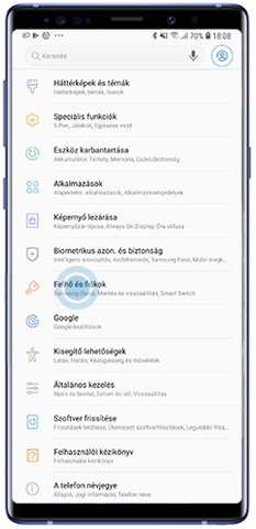 Koppints a Felhő és fiókok elemre