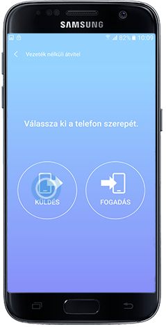 A régi eszközön koppints a Küldés elemre
