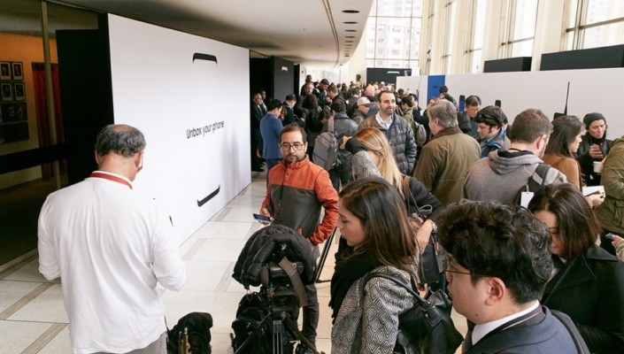 The press awaits the commencement of Galaxy Unpacked 2017 The press awaits the commencement of Galaxy Unpacked 2017