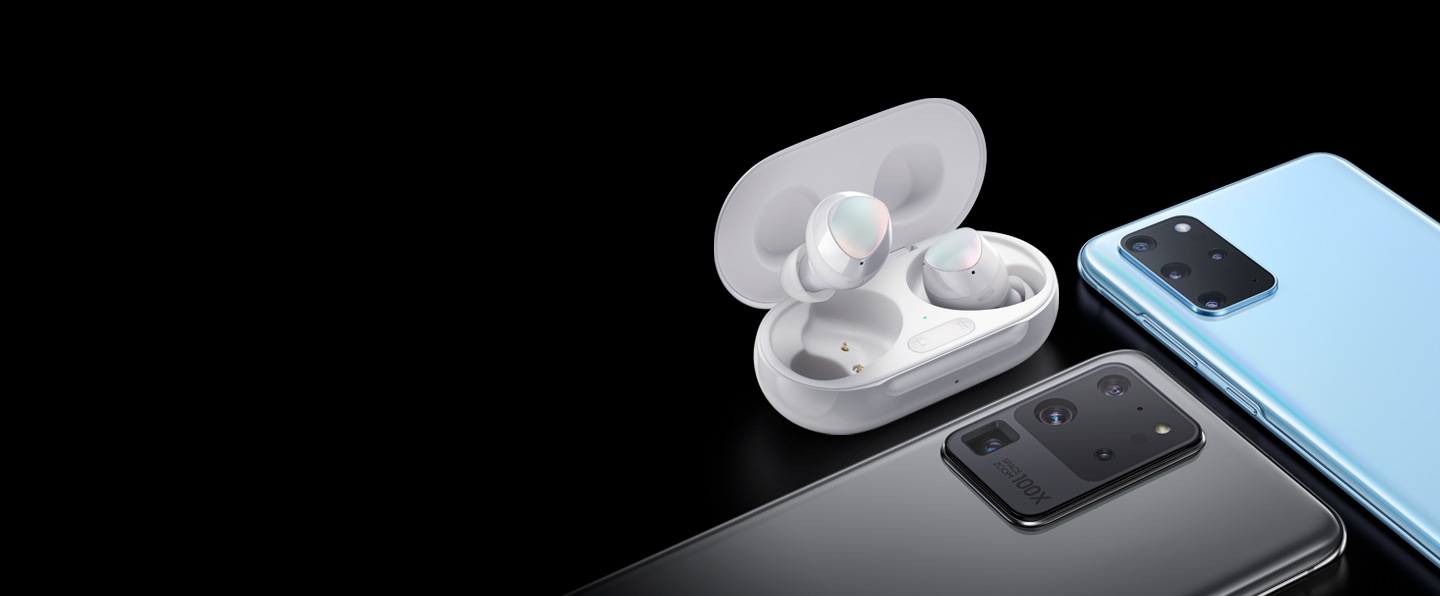 Combination image of Galaxy S20+, Galaxy S20 Ultra and Galaxy Buds +