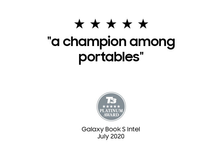 Four star rating with review quote below in line with T3 Platinum Award icon with text below in front of a white background Four star rating with review quote below in line with T3 Platinum Award icon with text below in front of a white background