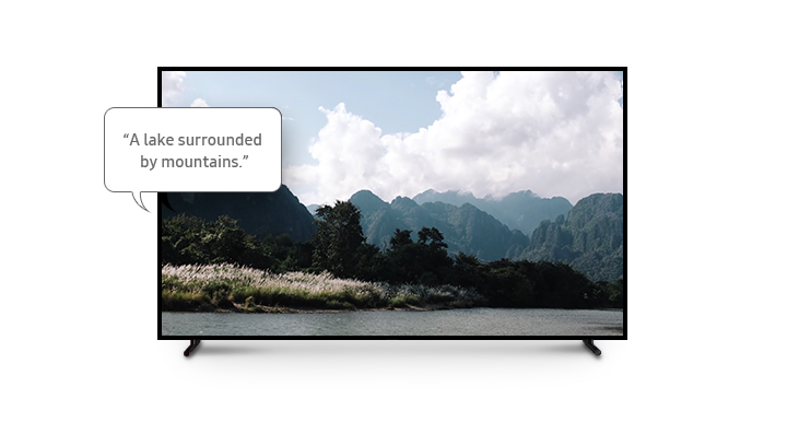 QLED TV front view Audio Description