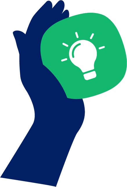 The know-how, care, and access icons that represent Galaxy user benefits are gathered between hand silhouettes with open palms.