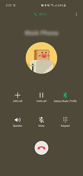answering call