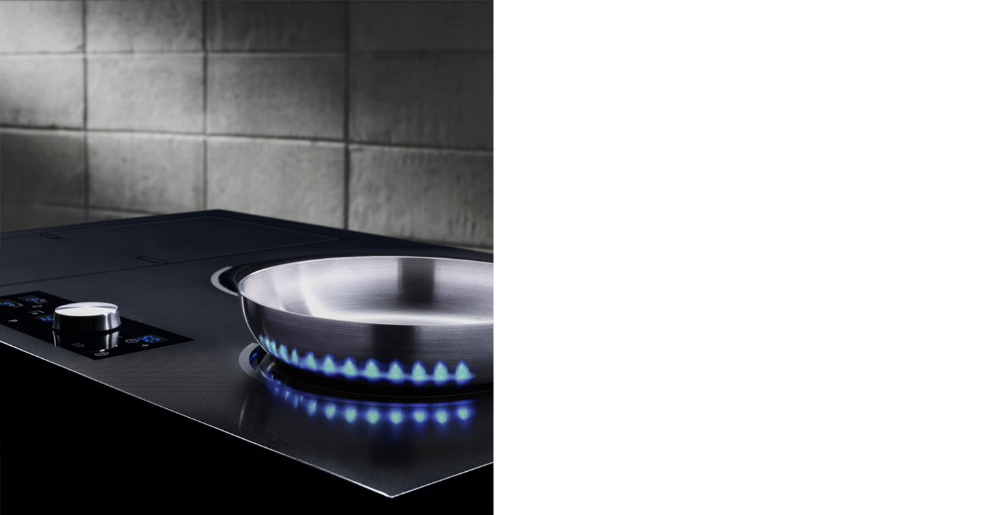 Due piatti sul piano cottura con tecnologia Virtual Flame™.