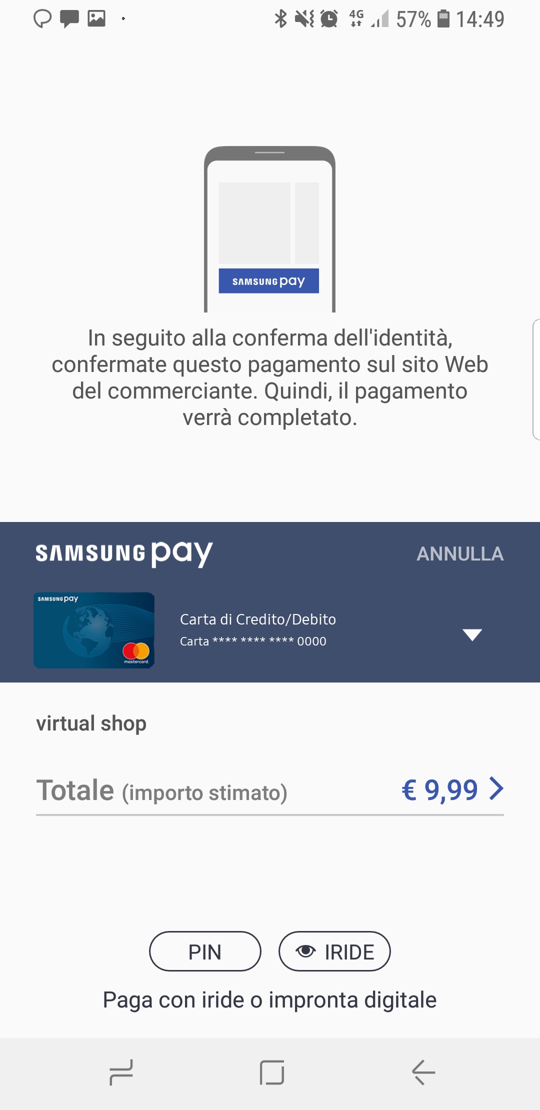 Samsung Pay On Mobile Step1