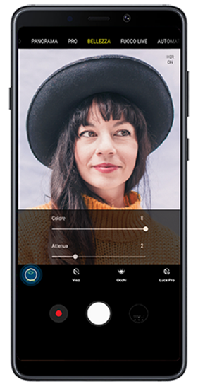 Filtro Pelle della modalità Bellezza fotocamera
