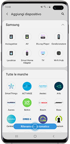 Aggiungere dispositivi a SmartThings