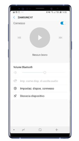 Schermata gestione dispositivo