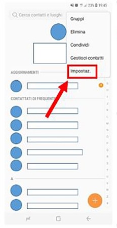 Seleziona "Impostazioni"