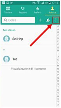 Seleziona i tre puntini in alto a destra