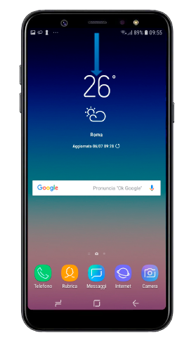 Aprire pannello notifiche
