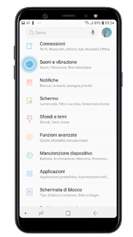 Impostazioni suoni e vibrazione